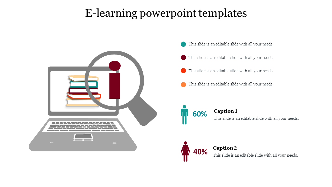 Innovative E-learning Powerpoint Templates - Two Captions